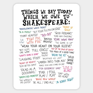 Shakespeare Sticker